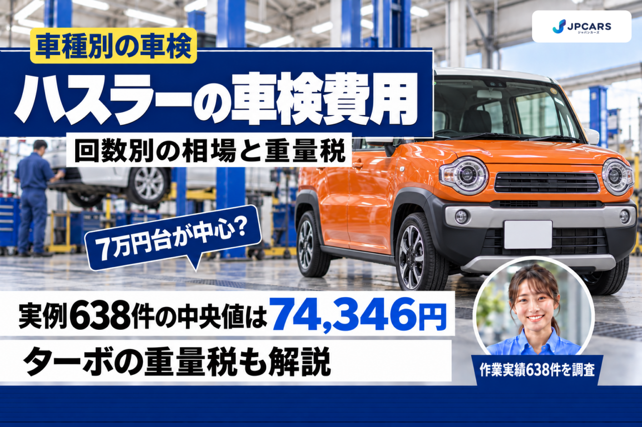 ハスラーの車検費用はいくら?実例638件の相場と型式別の法定費用|何年目・カスタム