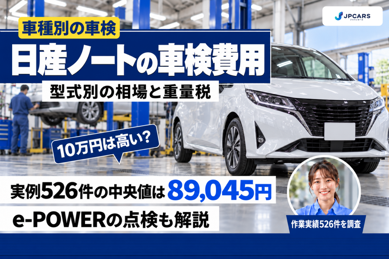 日産ノートの車検費用はいくら？実例526件の相場と重量税｜e-POWER